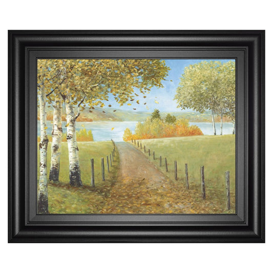 Classy Living Country Pathway Wall Art 26x22in | Transitional Multicolor Paper on MDF Frame | Living Room & Bedroom Decor | 26 x 22 x 1 in | Model 8418