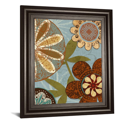 Classy Living Botanical Harmony Wall Art 22x26in | Contemporary Multicolor Paper Art in Dark Chocolate MDF Frame | Living Room & Bedroom | Model 8422