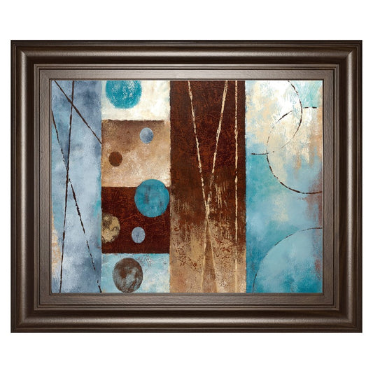 Classy Living Azure Geometry 26x22in Wall Art | Contemporary Abstract Multicolor Paper on MDF | Living Room & Office Decor | 26 x 22 x 1 in | Model 8426