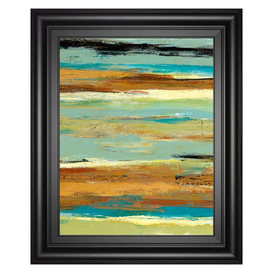 Classy Living Terra Firma Wall Art 22x26in | Contemporary Abstract on Paper in Midnight Aura MDF Frame | Living Room & Office Decor | 1 x 22 | Model 8427