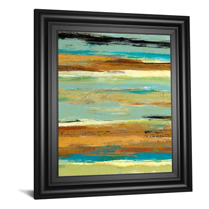 Classy Living Terra Firma Wall Art 22x26in | Contemporary Abstract on Paper in Midnight Aura MDF Frame | Living Room & Office Decor | 1 x 22 | Model 8427