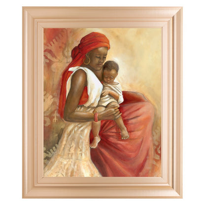 Classy Living Maternal Embrace 22x26in Wall Art | Contemporary Rose Gold Romance Frame | Living Room & Bedroom Decor | 22 x 26 x 1 in | Model 8431
