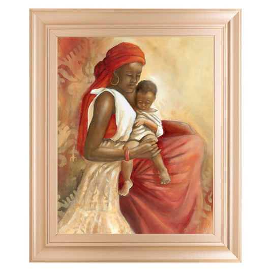 Classy Living Maternal Embrace 22x26in Wall Art | Contemporary Rose Gold Romance Frame | Living Room & Bedroom Decor | 22 x 26 x 1 in | Model 8431