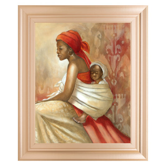 Classy Living Crimson Serenity Wall Art 22x26in | Contemporary Rose Gold Romance Frame | Living Room & Bedroom Decor | 22 x 26 x 1 in | Model 8432