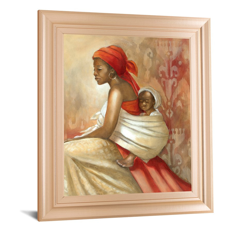 Classy Living Crimson Serenity Wall Art 22x26in | Contemporary Rose Gold Romance Frame | Living Room & Bedroom Decor | 22 x 26 x 1 in | Model 8432
