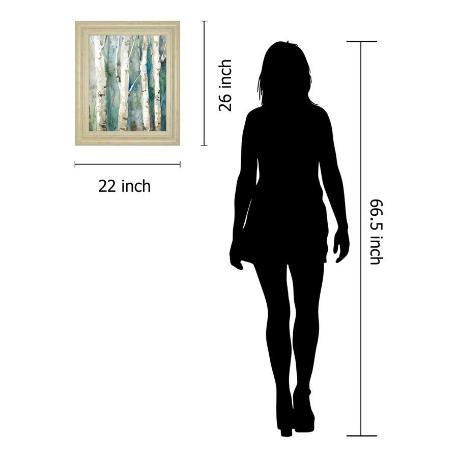 Classy Living Whispering Trunks 22x26in Wall Art | Transitional Paper on MDF in Ivory Bliss Frame | Living Room & Office Tranquil Decor | 22 | Model 8449