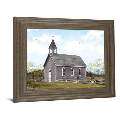 Classy Living Tranquil Church 26x22in Wall Art | Traditional Tranquil Ash MDF Frame | Living Room & Office Decor | 26 x 22 x 1 in | Model 8458
