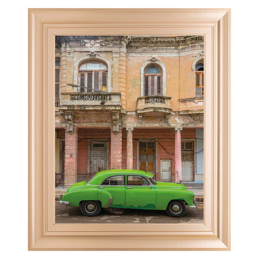 Classy Living Vintage Havana Drive Wall Art 22x26in | Contemporary Rose Gold Romance Framed Art | Living Room & Office Decor | 22 x 26 x 1 | Model 8466