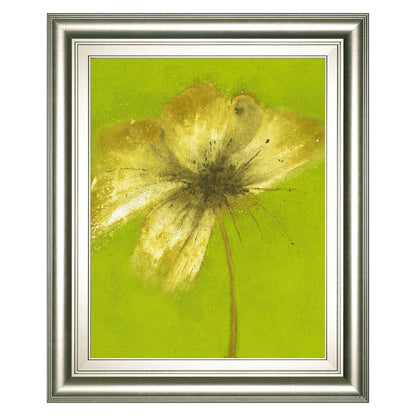 Classy Living Floral Burst 22x26in Wall Art | Transitional Silver Serenity MDF Frame | Living Room & Bedroom Botanical Decor | 1 x 22 x 26 in | Model 8468