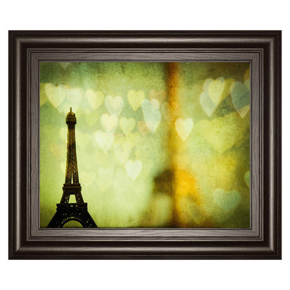 Classy Living Wishful Hearts II Wall Art 26x22in | Transitional Multicolor Paper Art in Dark Chocolate MDF Frame | Living Room & Office Decor | Model 8469