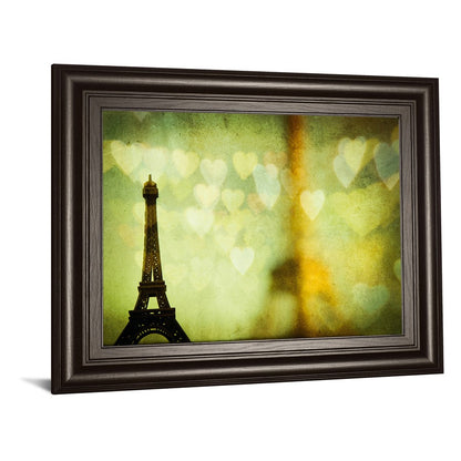 Classy Living Wishful Hearts II Wall Art 26x22in | Transitional Multicolor Paper Art in Dark Chocolate MDF Frame | Living Room & Office Decor | Model 8469