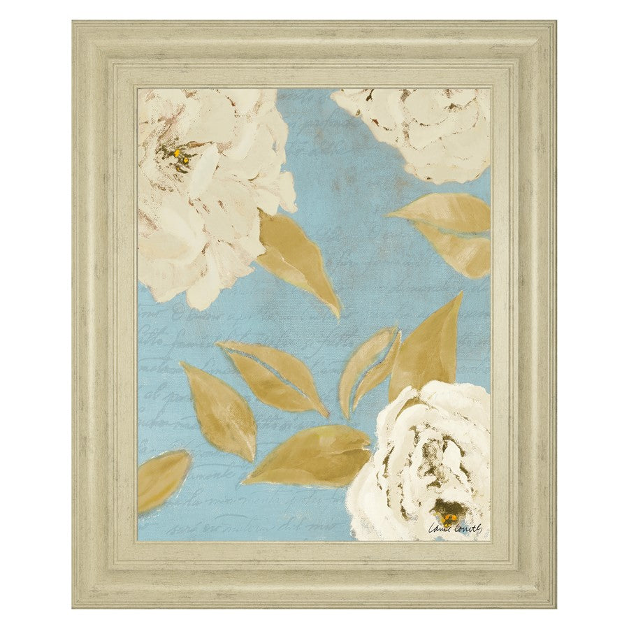 Classy Living Poetic Peonies 22x26in Wall Art | Transitional Ivory Bliss MDF Frame and Paper Print | Living Room & Bedroom Decor | 22 x 26 x | Model 8472