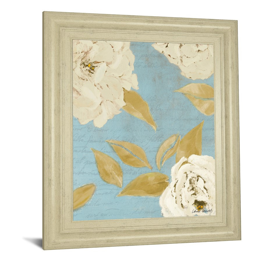 Classy Living Poetic Peonies 22x26in Wall Art | Transitional Ivory Bliss MDF Frame and Paper Print | Living Room & Bedroom Decor | 22 x 26 x | Model 8472
