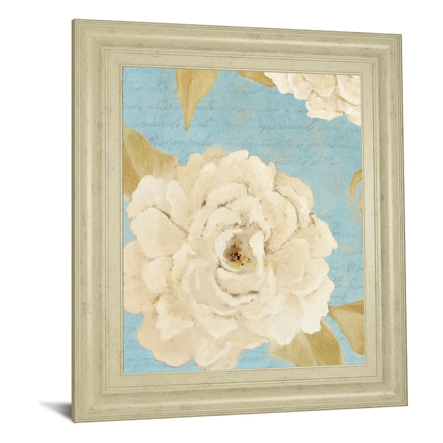 Classy Living Poetic Peonies II 22x26in Wall Art | Transitional Ivory Bliss MDF Frame with Glass | Living Room & Bedroom Floral Decor | 1 x | Model 8473