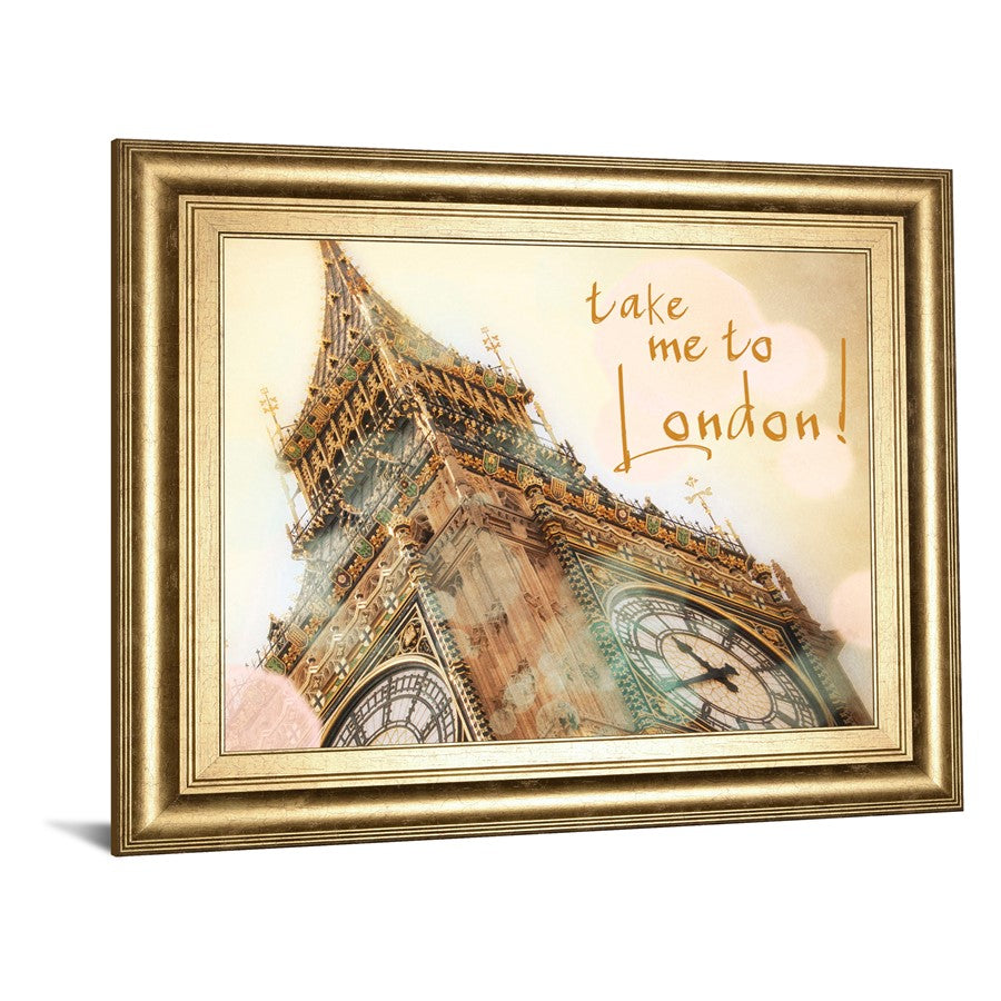 Classy Living London Dreamscape 26x22in Wall Art | Transitional Gilded Radiance MDF Frame | Living Room & Office Decor | 26 x 22 x 1 in | Model 8475