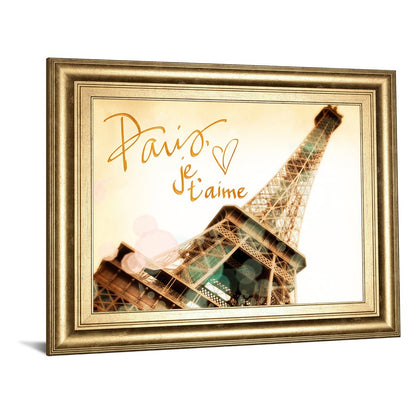 Classy Living Paris Romance Wall Art 26x22in | Transitional Gilded Radiance Frame | Living Room & Office Decor | 26 x 22 x 1 in | Model 8476