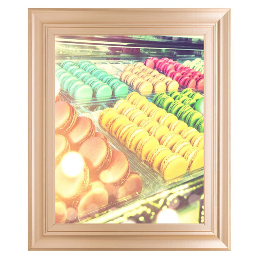 Classy Living Sweet Macarons 22x26in Wall Art | Contemporary Rose Gold Romance MDF Frame | Kitchen & Dining Room Decor | 22 x 26 x 1 in | Model 8479