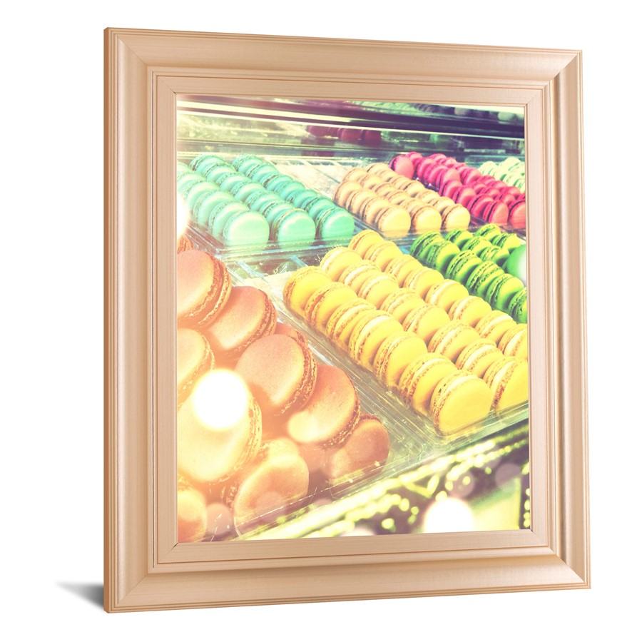 Classy Living Sweet Macarons 22x26in Wall Art | Contemporary Rose Gold Romance MDF Frame | Kitchen & Dining Room Decor | 22 x 26 x 1 in | Model 8479