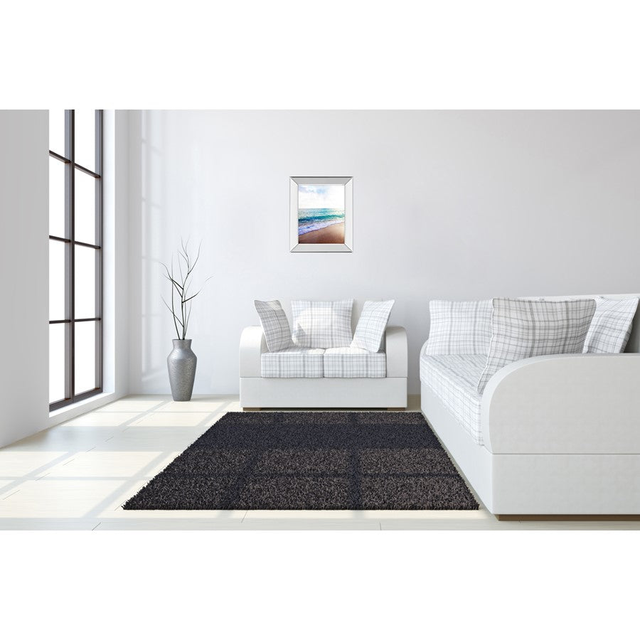 Classy Living Golden Sands 22x26in Wall Art | Contemporary Coastal Seascape with Mirrored Frame | Living Room & Bedroom Decor | 22 x 26 x 3 | Model 8484MF