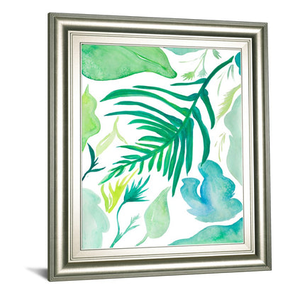Classy Living Verdant Leaves I 22x26in Wall Art | Transitional Silver Serenity MDF Frame | Living Room & Bedroom Botanical Decor | 22 x 26 x | Model 8490