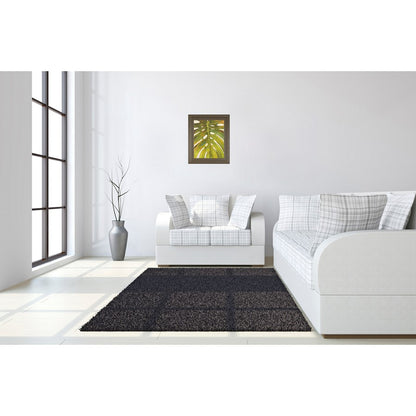Classy Living Tropical Leaf II 22x26in Wall Art | Contemporary Multicolor Botanical on Paper in Tranquil Ash MDF Frame | Living Room & Office | Model 8493