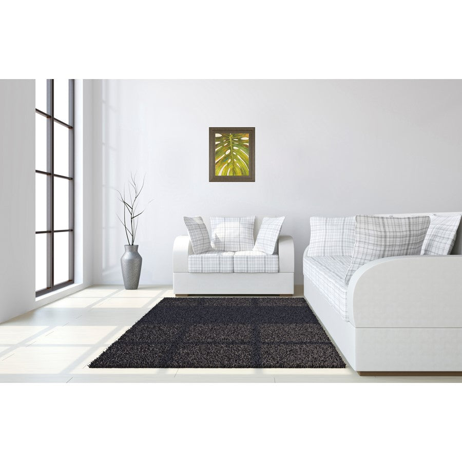 Classy Living Tropical Leaf II 22x26in Wall Art | Contemporary Multicolor Botanical on Paper in Tranquil Ash MDF Frame | Living Room & Office | Model 8493