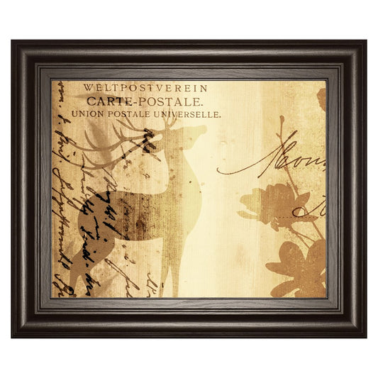 Classy Living Golden Post Script Wall Art 26x22in | Country/Farmhouse Dark Chocolate MDF Frame | Living Room & Bedroom Decor | 26 x 22 x 1 in | Model 8506