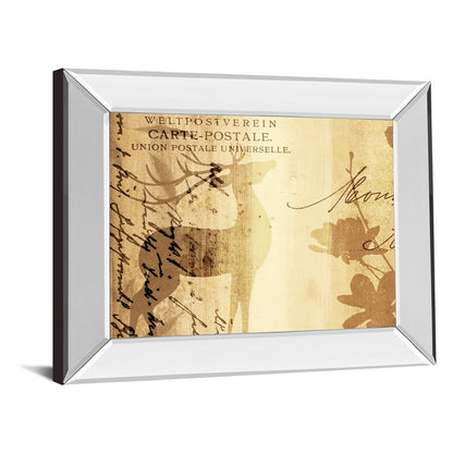 Classy Living Golden Post Script Wall Art 26x22in | Country Farmhouse Mirrored Frame | Living Room & Bedroom Wall Decor | 26 x 22 x 3 in | Model 8506MF