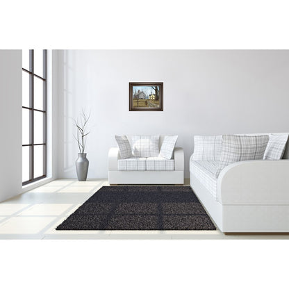 Classy Living Country Homestead Wall Art 26x22in | Traditional Framed Print, Cinnamon Mocha MDF Frame | Living Room & Office Decor | 26 x 22 | Model 8521