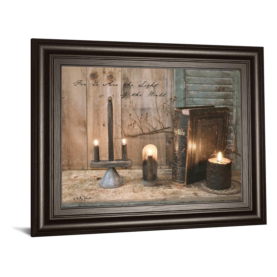 Classy Living Light of the World Wall Art 26x22in | Traditional Dark Chocolate MDF Frame | Living Room & Bedroom Faith-Inspired Decor | 1 x | Model 8522