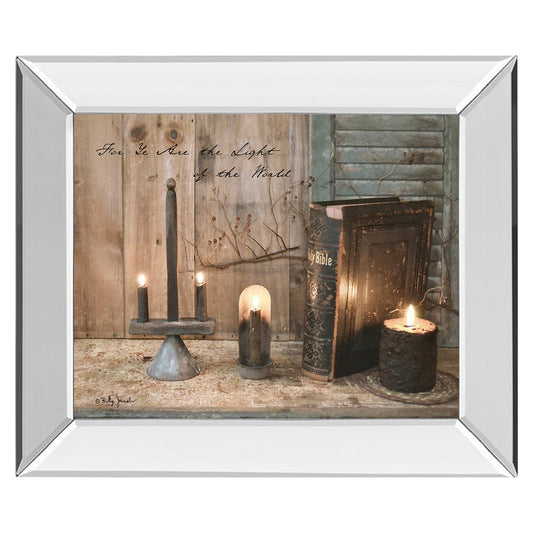 Classy Living Light of the World 26x22in Wall Art | Traditional Mirrored Frame | Living Room & Bedroom Inspirational Decor | 26 x 22 x 3 in | Model 8522MF
