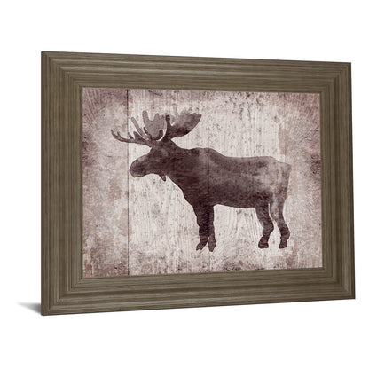 Classy Living Elk Silhouette Wall Art 26x22in | Contemporary Tranquil Ash MDF Frame | Living Room & Office Nature Decor | 1 x 26 x 22 in | Model 8533
