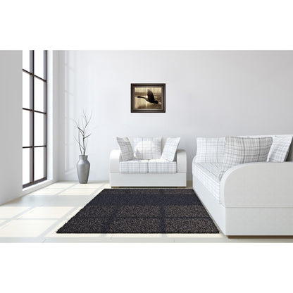 Classy Living Silent Flight 26x22in Wall Art | Contemporary Dark Chocolate MDF Frame | Living Room & Office Nature Decor | 26 x 22 x 1 in | Model 8551