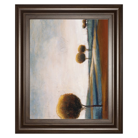 Classy Living Serene Hillside 26x22in Wall Art | Transitional Cinnamon Mocha MDF Frame | Living Room & Bedroom Decor | 26 x 22 x 1 in | Model 8563