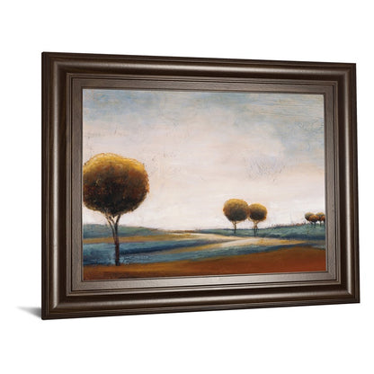 Classy Living Serene Hillside 26x22in Wall Art | Transitional Cinnamon Mocha MDF Frame | Living Room & Bedroom Decor | 26 x 22 x 1 in | Model 8563