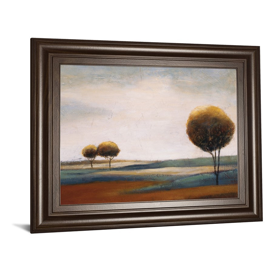 Classy Living Serene Countryside 26x22in Wall Art | Transitional Cinnamon Mocha MDF Frame with Glass | Living Room & Bedroom Decor | 26 x 22 | Model 8564