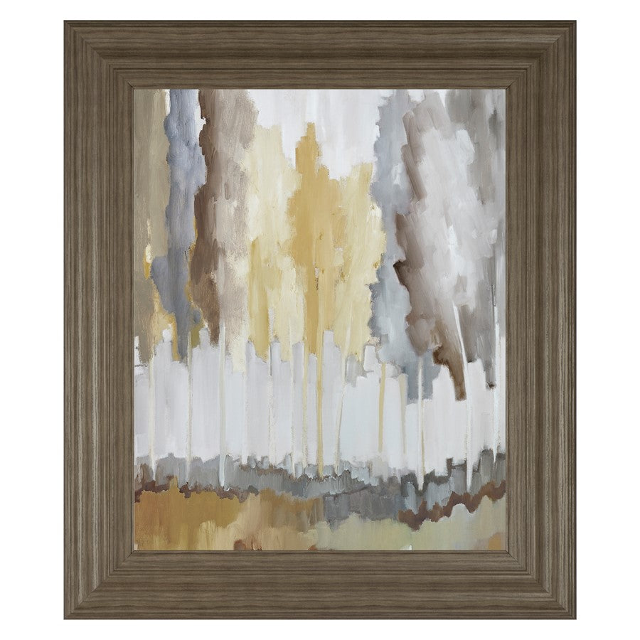 Classy Living Field Harmony Wall Art 22x26in | Contemporary Multicolor Abstract on Paper in Tranquil Ash MDF Frame | Living Room & Office | Model 8568