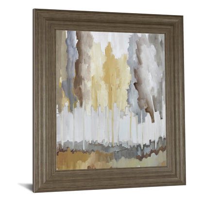 Classy Living Field Harmony Wall Art 22x26in | Contemporary Multicolor Abstract on Paper in Tranquil Ash MDF Frame | Living Room & Office | Model 8568