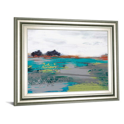 Classy Living Wind Swept 26x22in Wall Art | Contemporary Abstract Landscape Silver MDF Frame | Living Room & Office Decor | 26 x 22 x 1 in | Model 8569