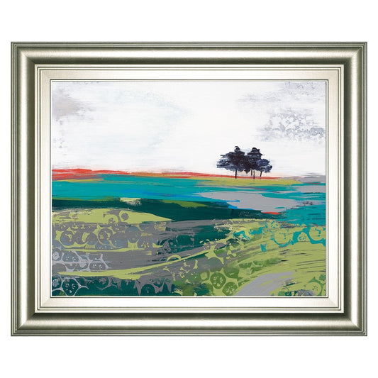 Classy Living Summer Breeze 26x22in Wall Art | Contemporary Silver MDF Frame with Glass | Living Room & Office Decor | 26 x 22 x 1 in | Model 8570