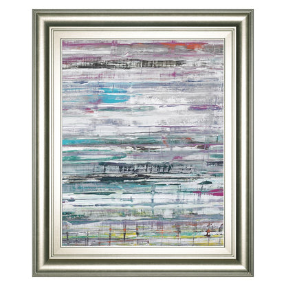 Classy Living Land Drift 22x26in Wall Art | Contemporary Abstract Silver Serenity MDF Frame | Living Room & Office Decor | 1 x 22 x 26 in | Model 8571