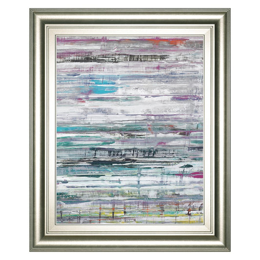 Classy Living Land Drift 22x26in Wall Art | Contemporary Abstract Silver Serenity MDF Frame | Living Room & Office Decor | 1 x 22 x 26 in | Model 8571