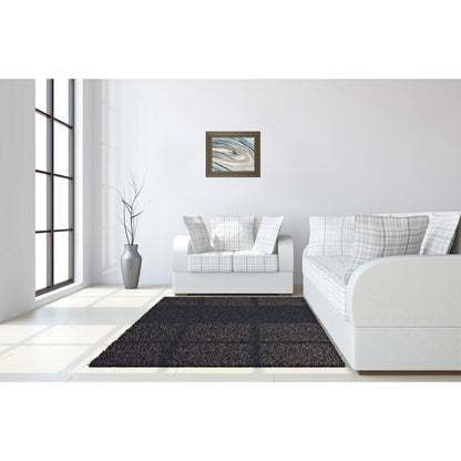 Classy Living Tranquil Flow 26x22in Wall Art | Contemporary Abstract Blue Beige Brown White | Living Room Office Bedroom Decor | 26 x 22 x 1 | Model 8578