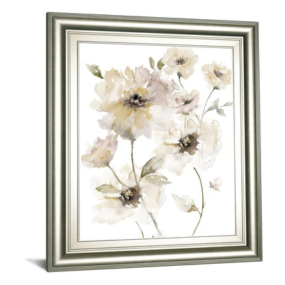 Classy Living Translucent Garden 22x26in Wall Art | Traditional Silver Serenity MDF Frame | Living Room & Bedroom Floral Decor | 1 x 22 x 26 | Model 8581