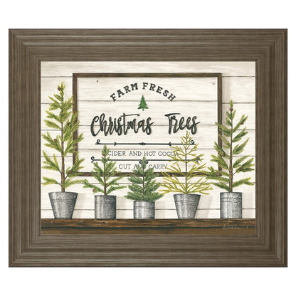 Classy Living Farmhouse Pines 26x22in Wall Art | Transitional Tranquil Ash MDF Frame | Living Room & Kitchen Holiday Decor | 1 x 26 x 22 in | Model 8588