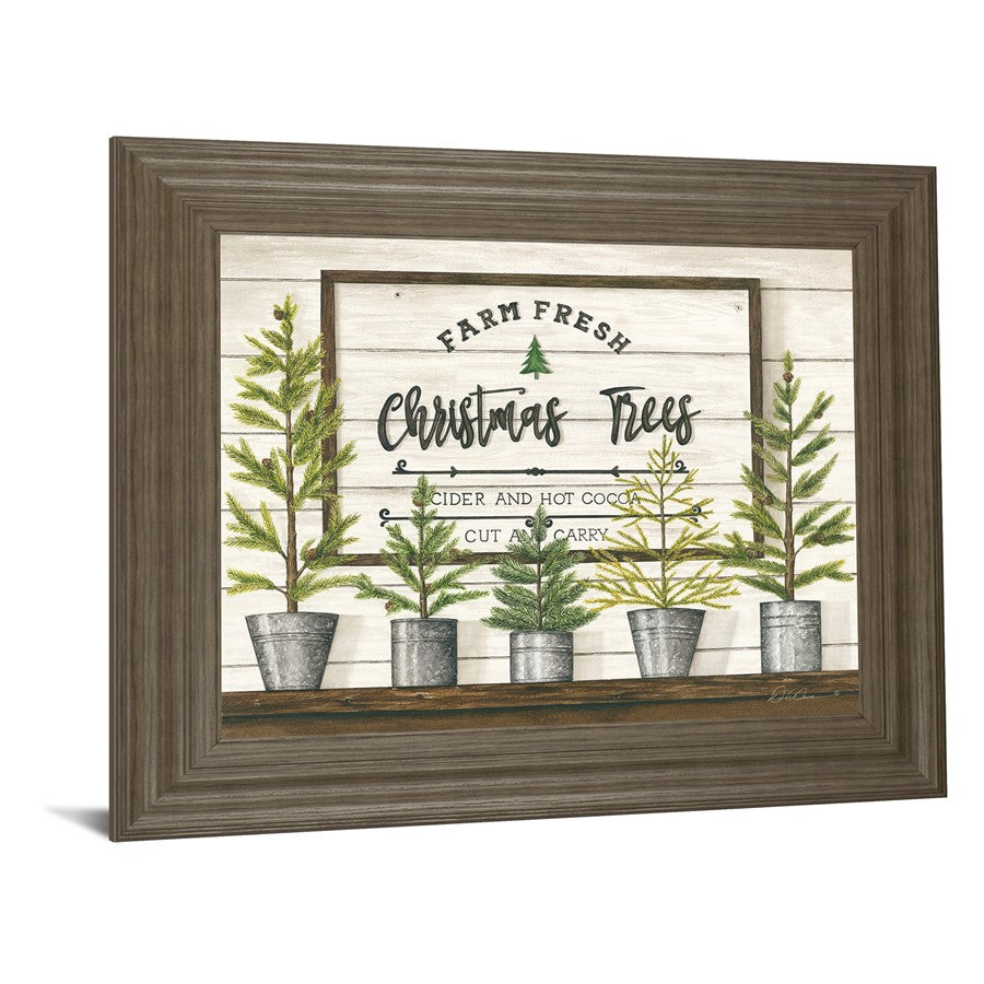 Classy Living Farmhouse Pines 26x22in Wall Art | Transitional Tranquil Ash MDF Frame | Living Room & Kitchen Holiday Decor | 1 x 26 x 22 in | Model 8588