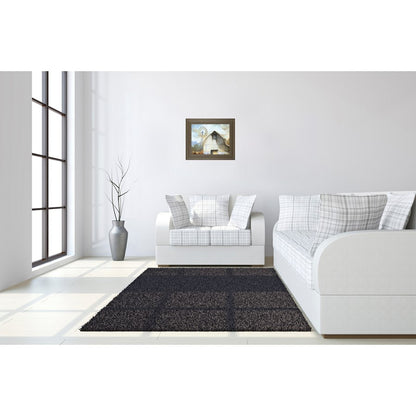 Classy Living Rustic Barn Scene Wall Art 26x22in | Transitional Tranquil Ash Frame | Living Room & Office Wall Decor | 26 x 22 x 1 in | Model 8591