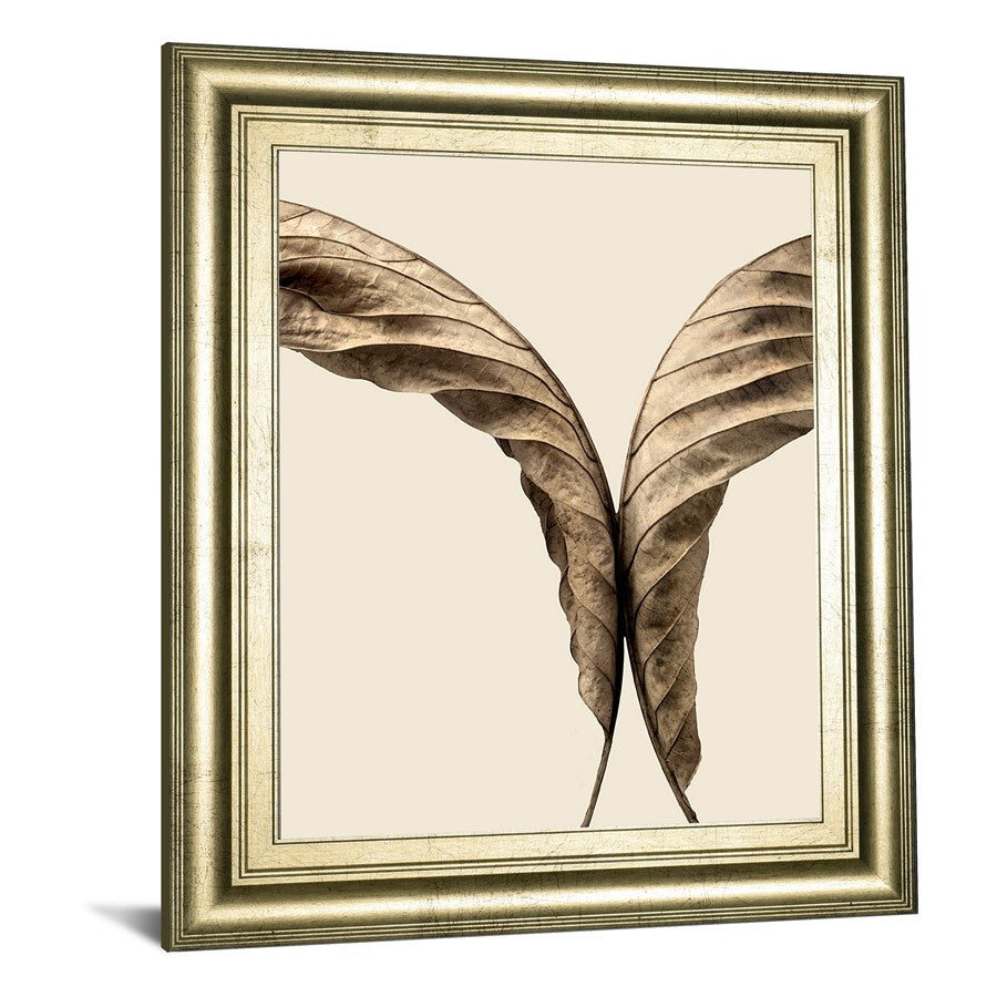 Classy Living Turning Leaves II 22x26in Wall Art | Contemporary Paper Print in Crisp Chardonnay MDF Frame | Living Room & Office Decor | 1 x | Model 8595