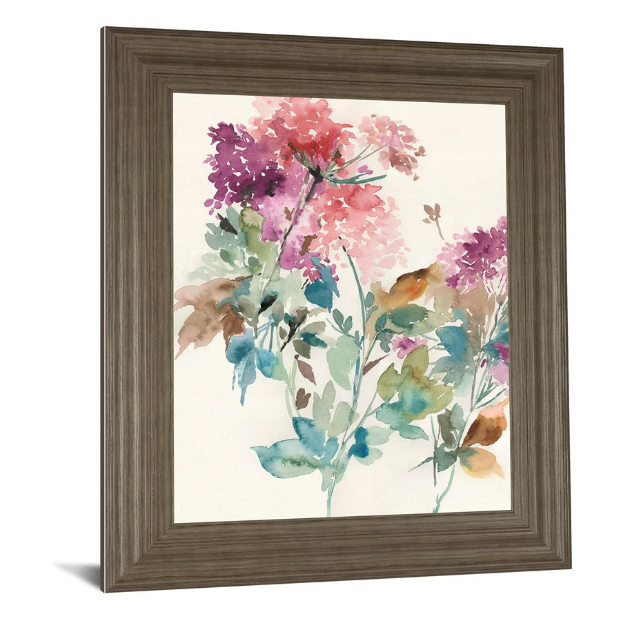 Classy Living Hydrangea Bloom 22x26in Wall Art | Contemporary Floral Paper Print in Tranquil Ash MDF Frame | Living Room & Bedroom Decor | 1 | Model 8601