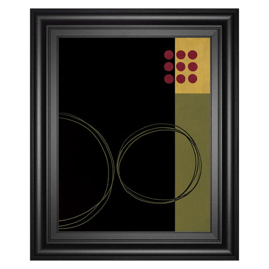 Classy Living Circular Zone II 22x26in Wall Art | Contemporary Midnight Aura MDF Frame with Glass | Living Room & Office Decor | 22 x 26 x 1 | Model 8607